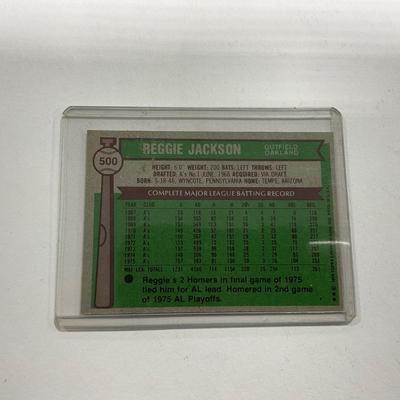 -163- SPORTS | 1976 Reggie Jackson Aâ€™s #500 Card