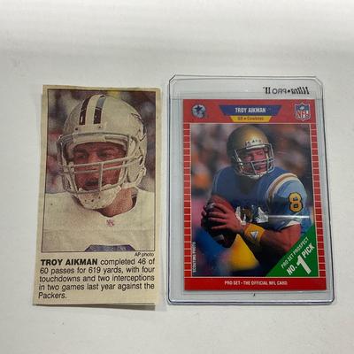 -165- SPORTS | 1989 Troy Aikman Cowboys #490 Card