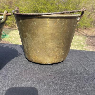 Lot 26 - 3 Brass buckets