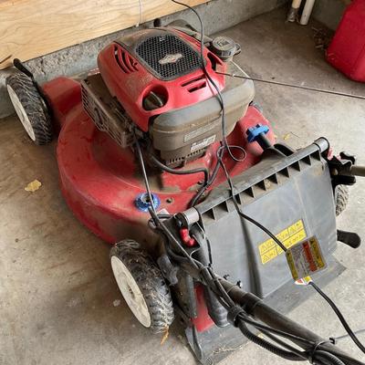 Toro lawnmower with bagger.