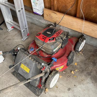 Toro lawnmower with bagger.