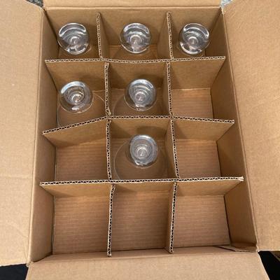 Lot 43 - 3 Box of glasses, high ball and clear wine glasses