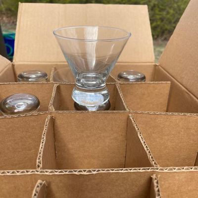 Lot 43 - 3 Box of glasses, high ball and clear wine glasses