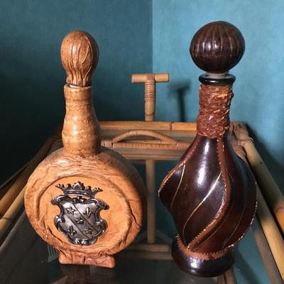Leather decanters