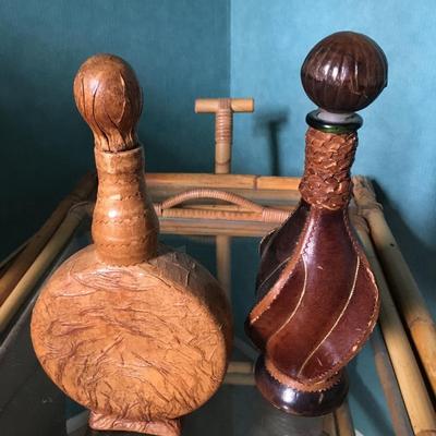 Leather decanters