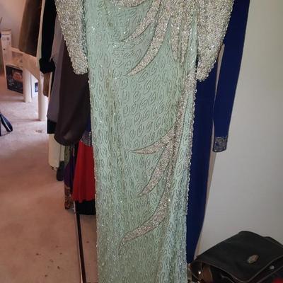 Vintage beaded Chez Modes Beaded dress