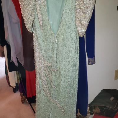 Vintage beaded Chez Modes Beaded dress