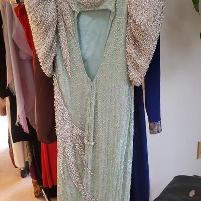 Vintage beaded Chez Modes Beaded dress