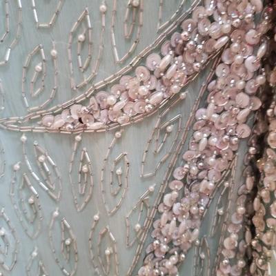 Vintage beaded Chez Modes Beaded dress
