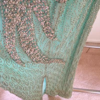 Vintage beaded Chez Modes Beaded dress
