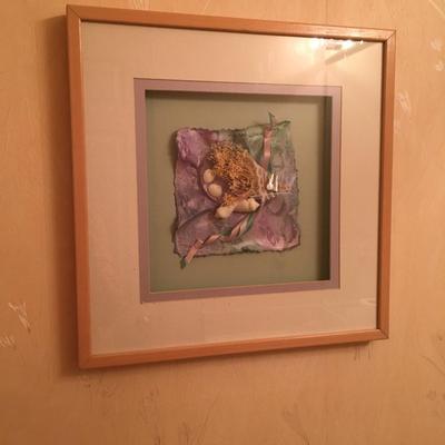 vintage  3D wallhanging art 17" square