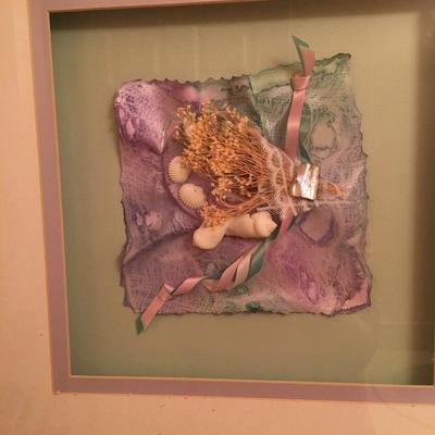 vintage  3D wallhanging art 17" square