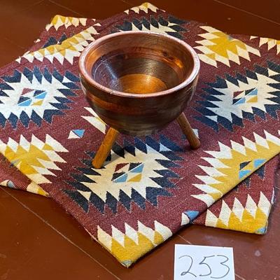 Wooden Bowl on Three Legs