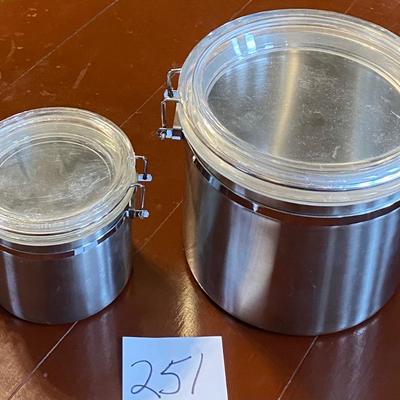 2 Metal Canisters
