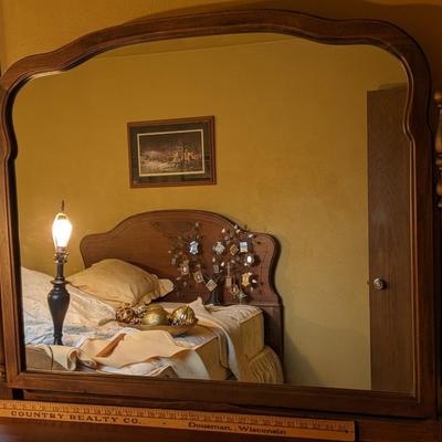 Antique Dresser and Mirror, Matches Bed