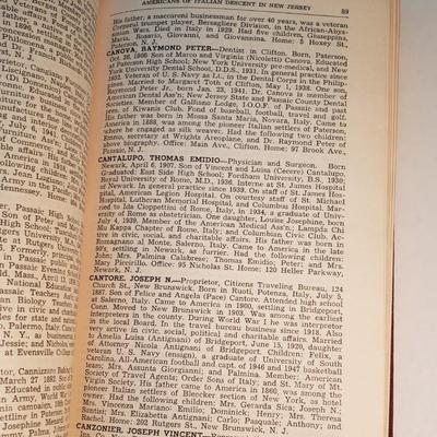 Americans of Italian Descent in New Jersey  book 1950