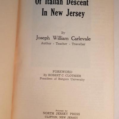 Americans of Italian Descent in New Jersey  book 1950