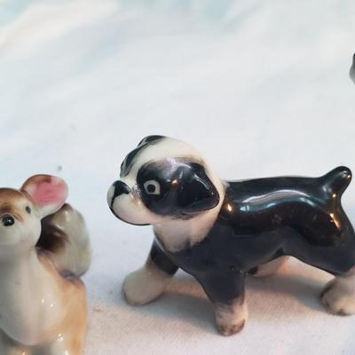 Miniature dog figurines Boston Terriers collection