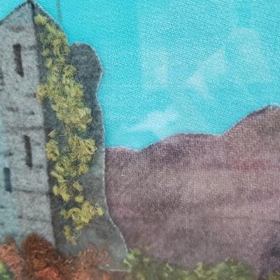 Vintage Landscape made with fibers material