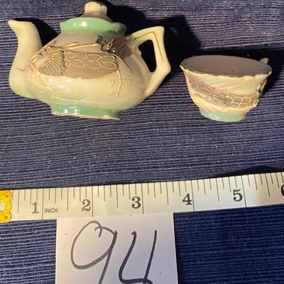 Vintage Dragonware Mini Teapot and Cup