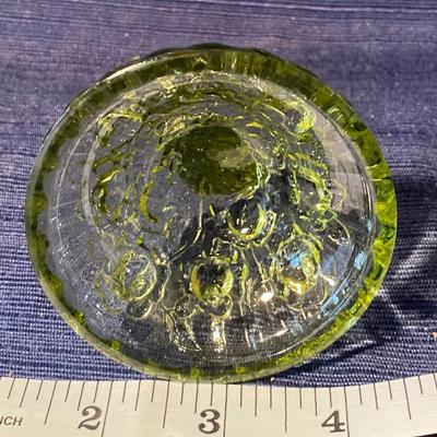 Vintage Fenton Colonial Green Owl Ring Holder