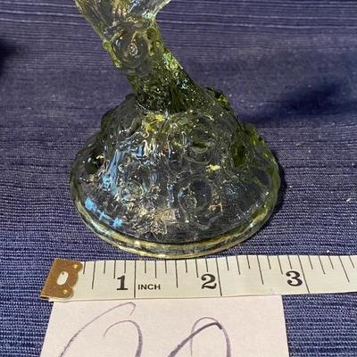 Vintage Fenton Colonial Green Owl Ring Holder