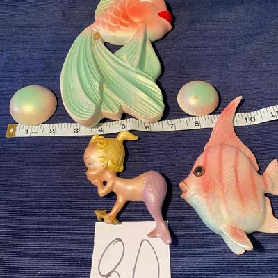 Vintage Plaster and Porcelain Wall Hanging