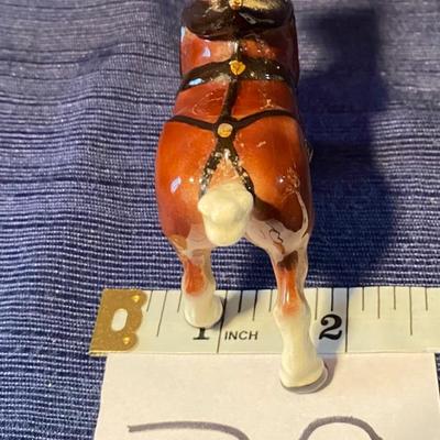 Retired Haegan Renaker Draft Horse w/Harness
