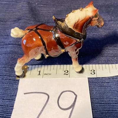 Retired Haegan Renaker Draft Horse w/Harness