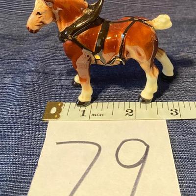 Retired Haegan Renaker Draft Horse w/Harness