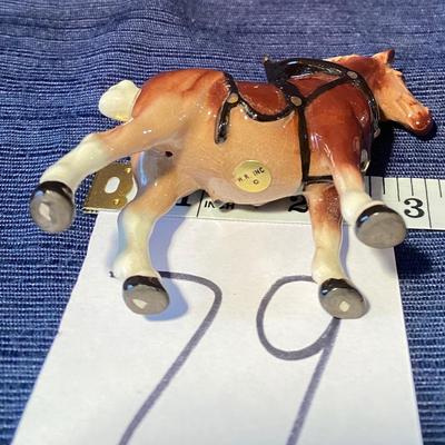 Retired Haegan Renaker Draft Horse w/Harness