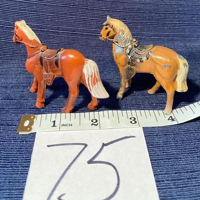 Cast  Hand Painted 1950s Horses