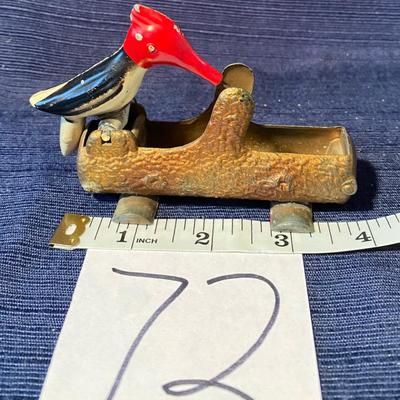 Vintage Mechanical Wood Picker Toothpick Holder