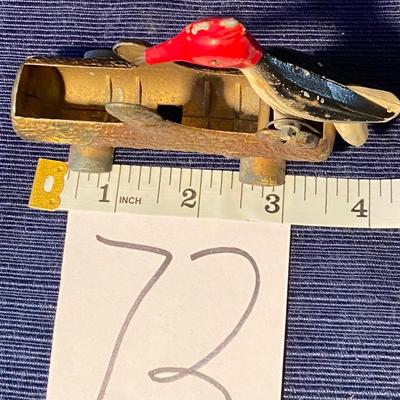 Vintage Mechanical Wood Picker Toothpick Holder