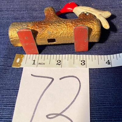 Vintage Mechanical Wood Picker Toothpick Holder