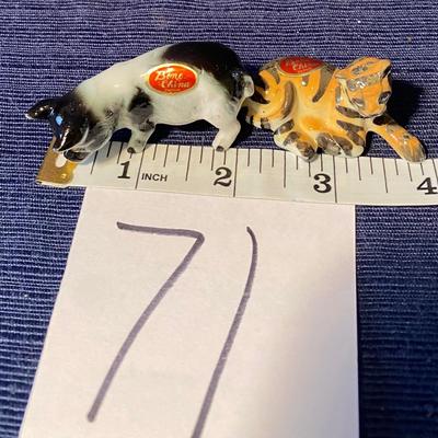 Bone China Pig and Leopard Collectables