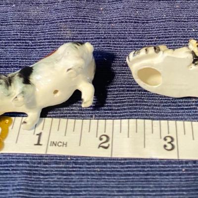 Bone China Pig and Leopard Collectables