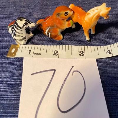 Bone China Pony, Zebra and Squrrel