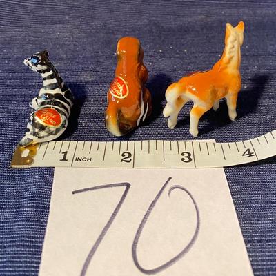 Bone China Pony, Zebra and Squrrel