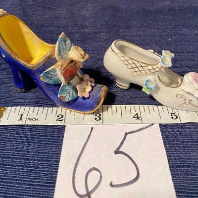 Vintage Hand Painted Deco Shoes