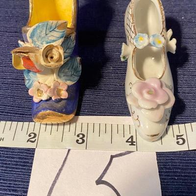 Vintage Hand Painted Deco Shoes