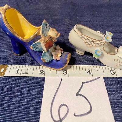 Vintage Hand Painted Deco Shoes