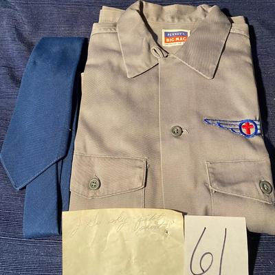 Vintage Boys Sky Pilot Shirt and Tie