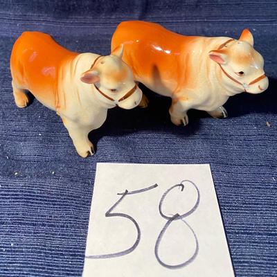 Vintage Hereford Bull Salt & Pepper