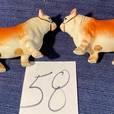 Vintage Hereford Bull Salt & Pepper