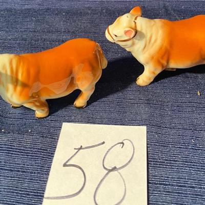 Vintage Hereford Bull Salt & Pepper