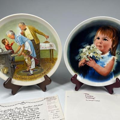 Vintage Americana Collector Plates by Joseph Csatari & Donald Zolan with COA