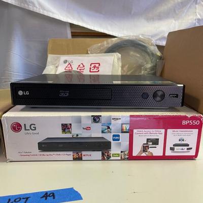 Lot 49 - LG DVD Player new in box and computer monitor holder/stand