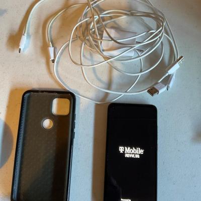 T-Mobile smart phone with cables