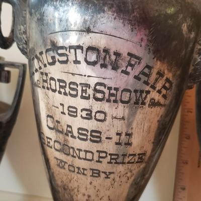 4 vintage horse trophies Kingston Fair 1930